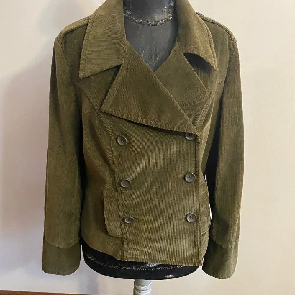 Talbots Green Stretch Corduroy Blazer, size 12